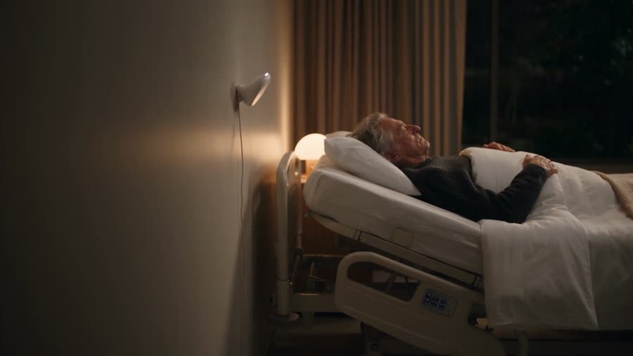 A hospital ward at night